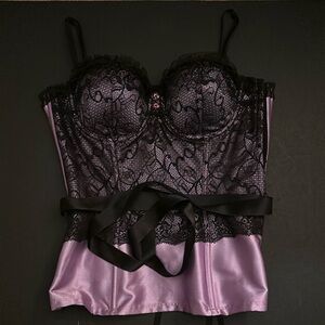 Frederick’s of Hollywood Satin & Lace Corset